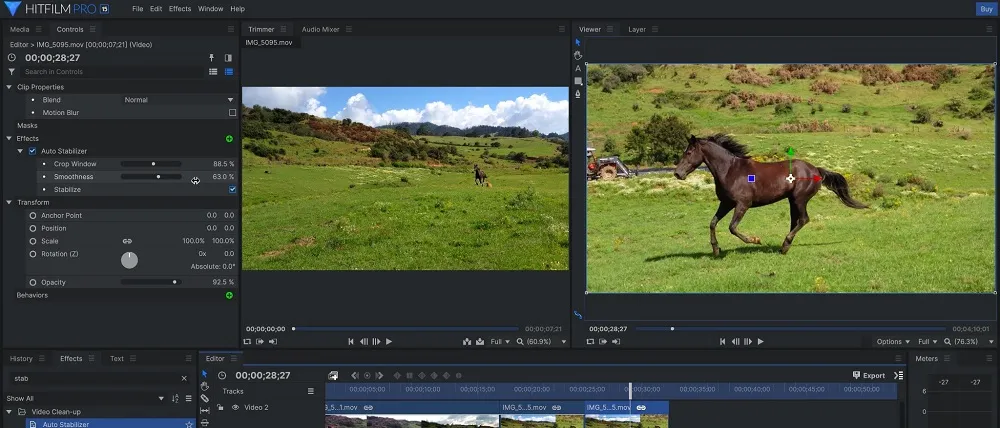 HitFilm Pro Interface
