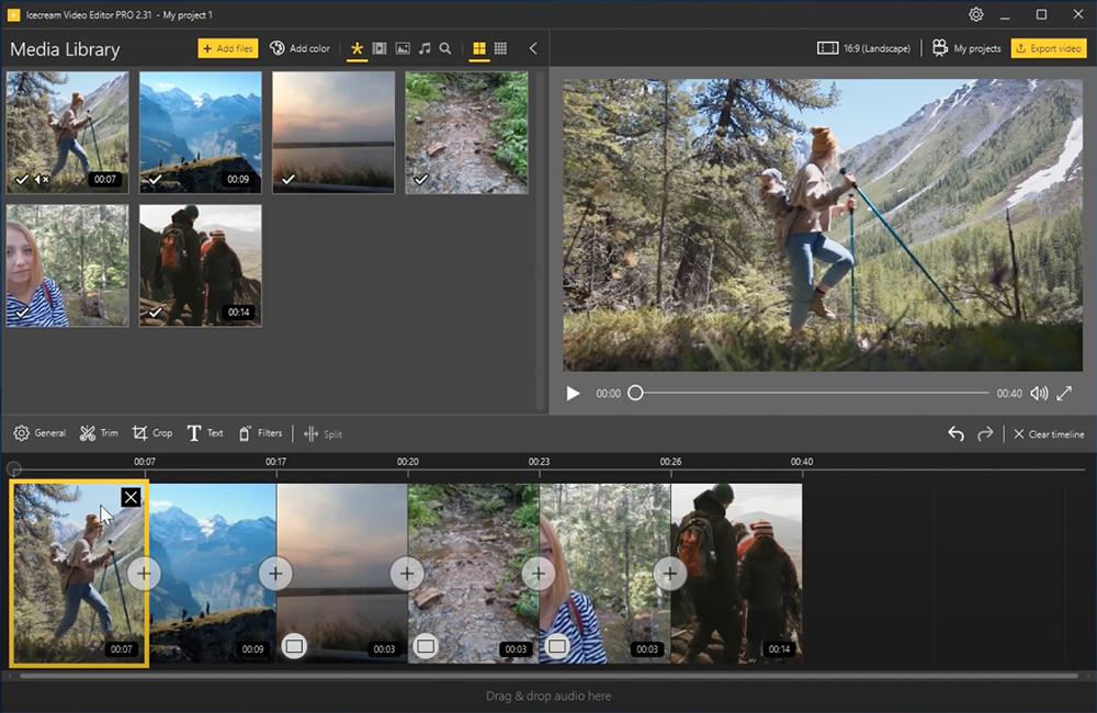 Icecream Video Editor Interface