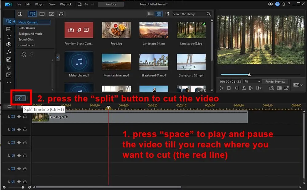 PowerDirector - Split Video