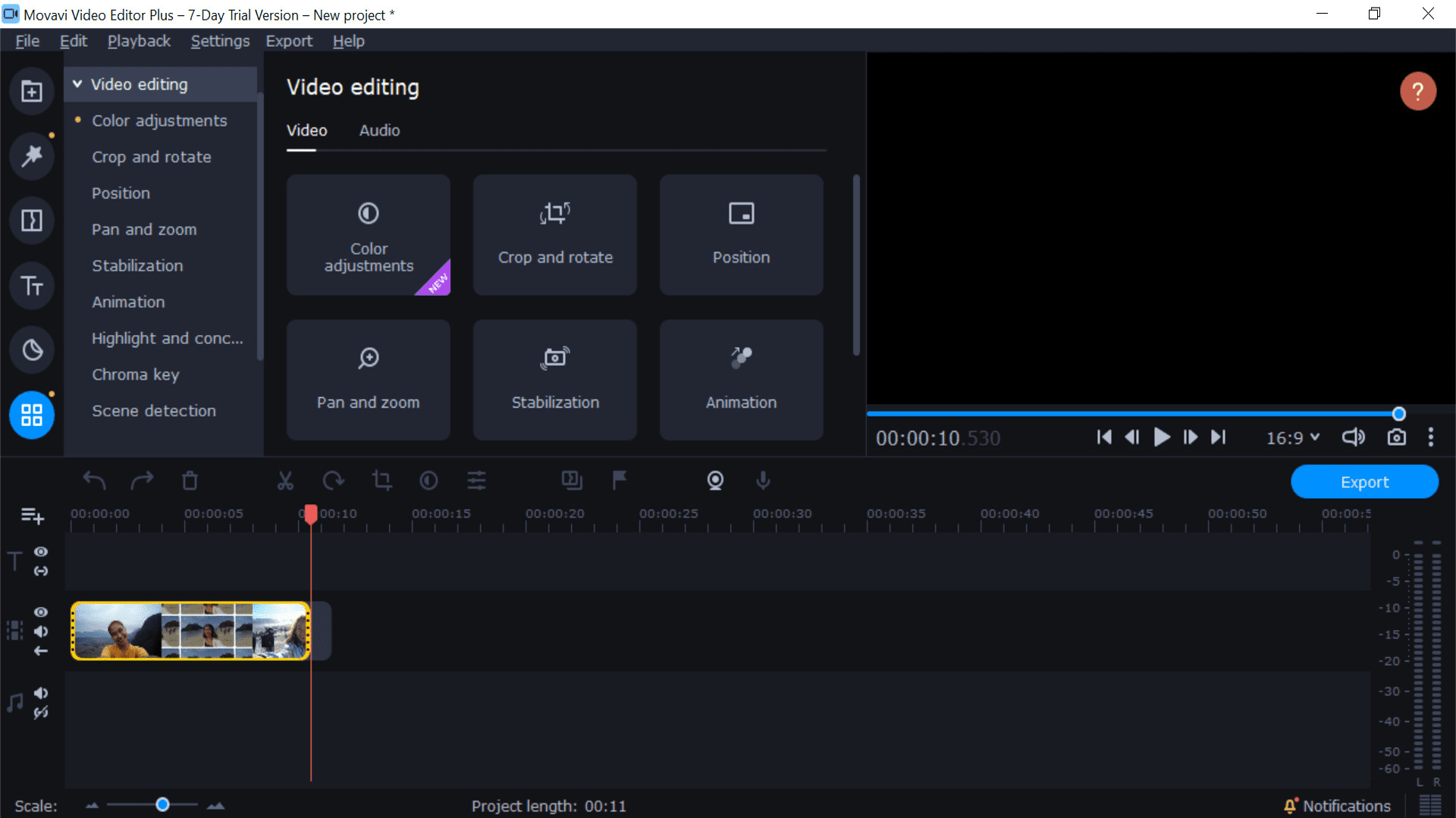 couper une video avec Movavi