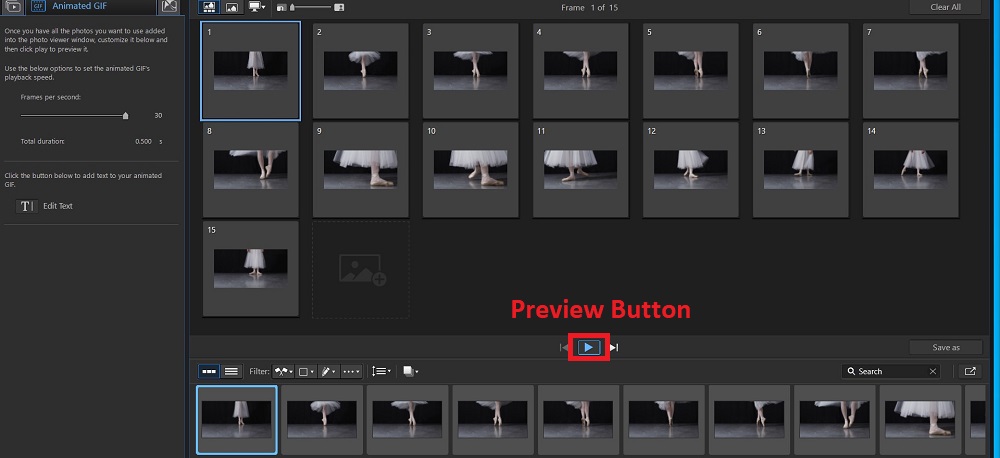 PhotoDirector - Create a GIF, Preview