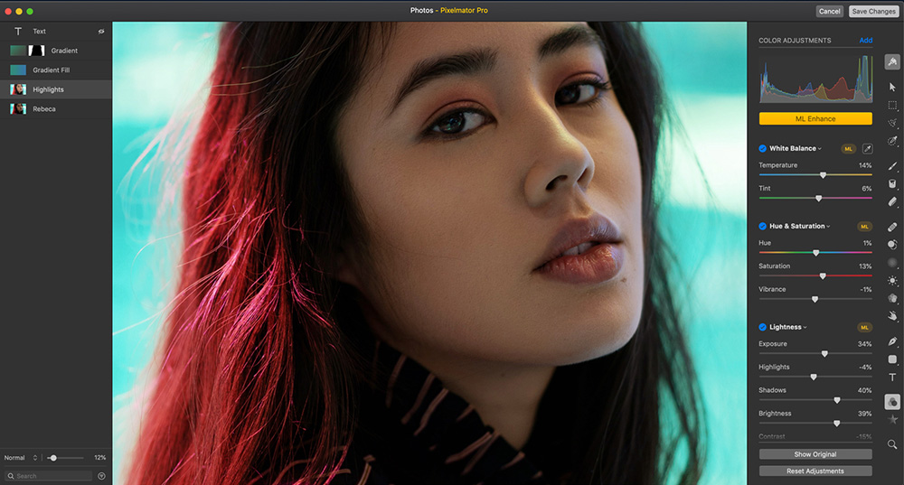 Pixelmator Interface