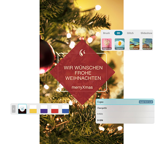 Weihnachtsgrüße anpassen