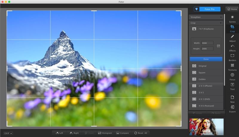 Fotor Photo Editor Interface