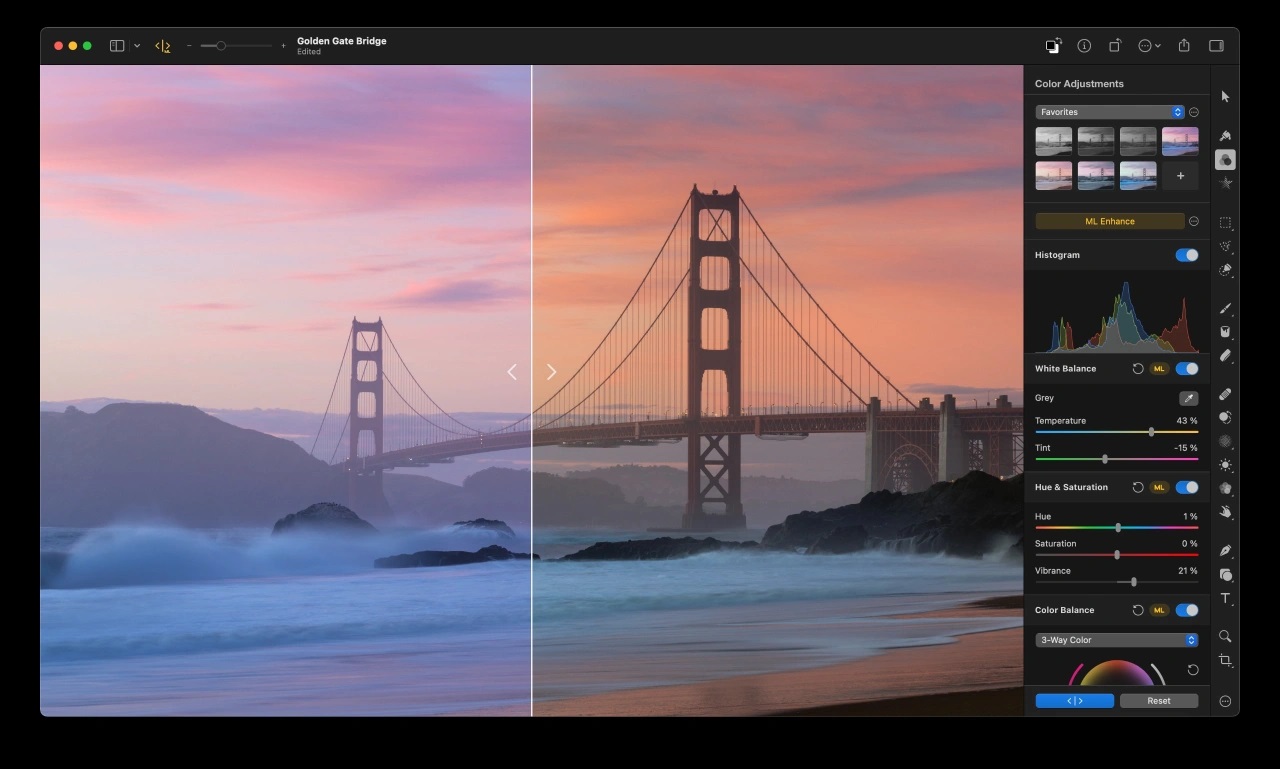 Pixelmator Pro Interface - Alternative gratuite à Photoshop