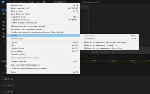 Step 1 Split Screen - PowerDirector