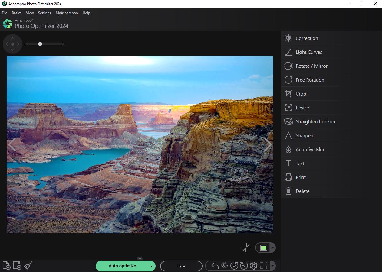 Ashampoo Photo Optimizer Interface