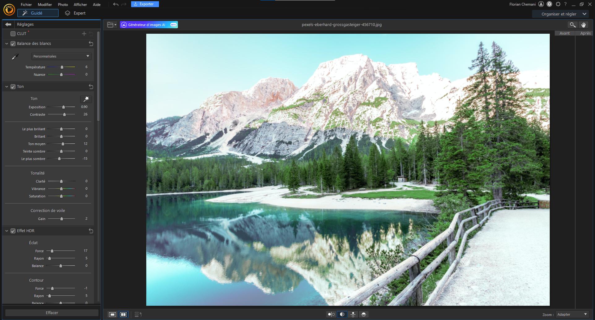 PhotoDirector interface - Logiciel de montage photo