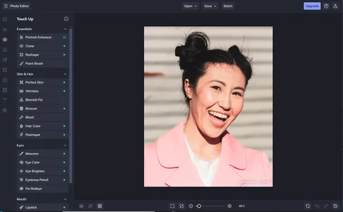 BeFunky interface - Logiciel de montage photo