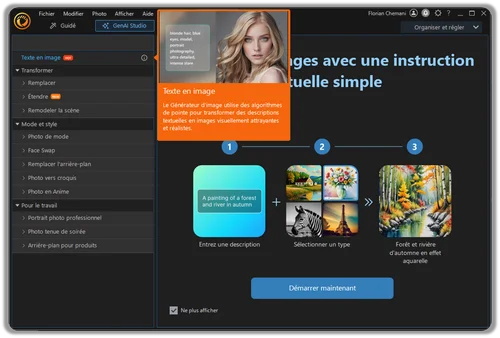 PhotoDirector nouveau module Studio GenAI