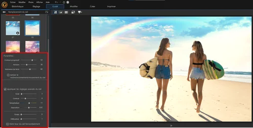 PhotoDirector - Remplacer ciel