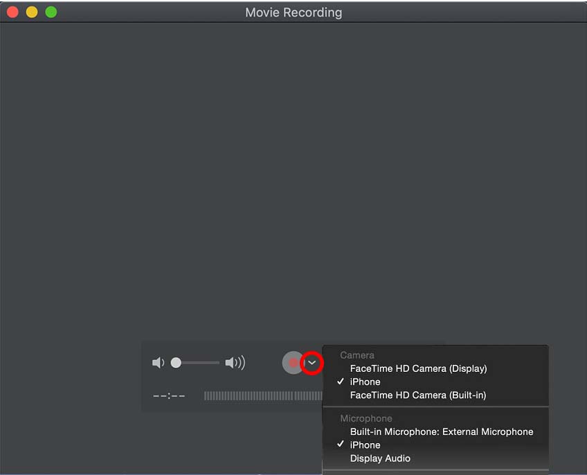 How to use QuickTime to Record iPhone- Step 2
