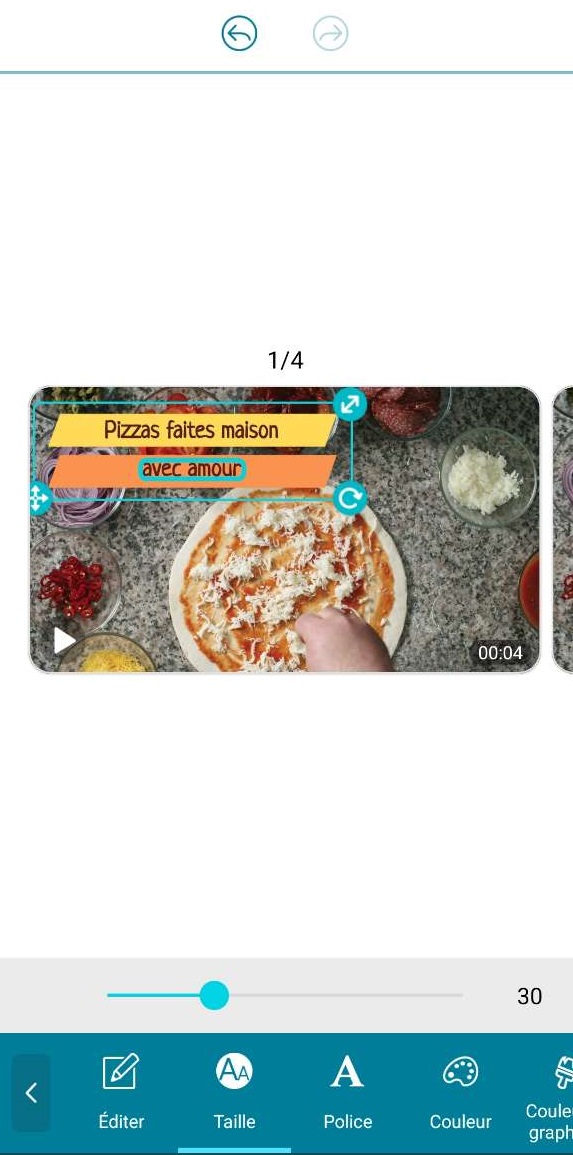 Promeo App - changer taille du texte