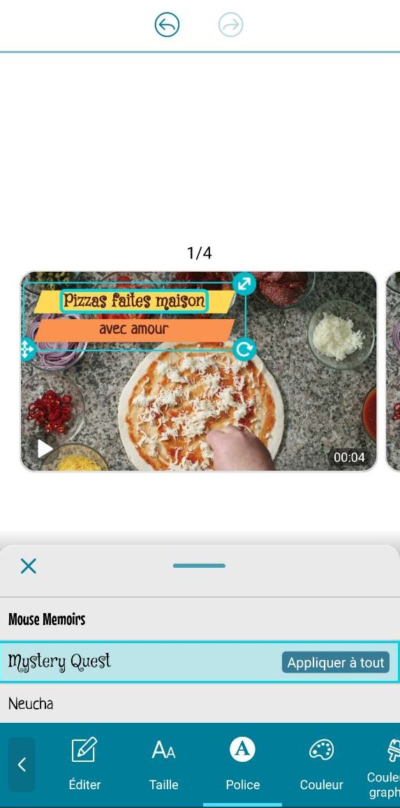 Promeo App - changer police de texte