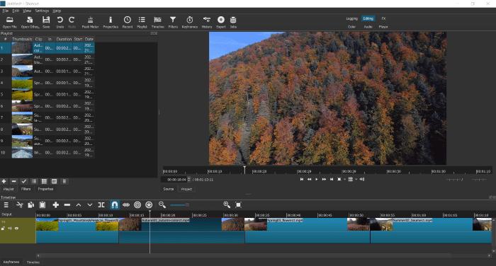 Shotcut Interface