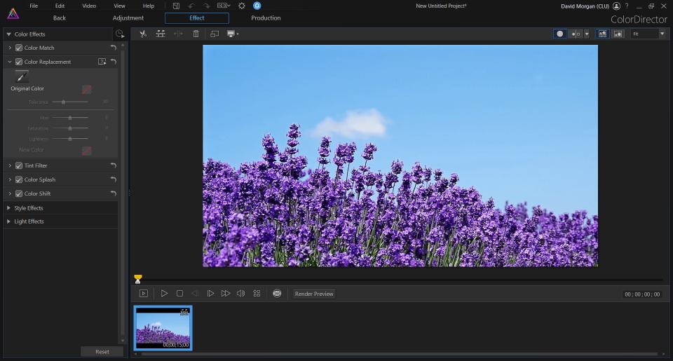 Color Replacement before in ColorDirector