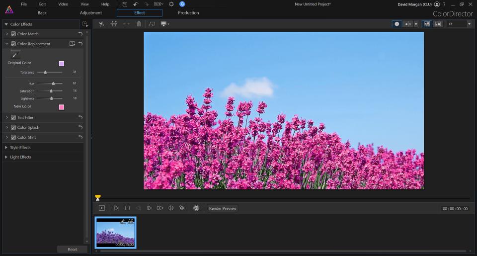 Color Replacement in ColorDirector