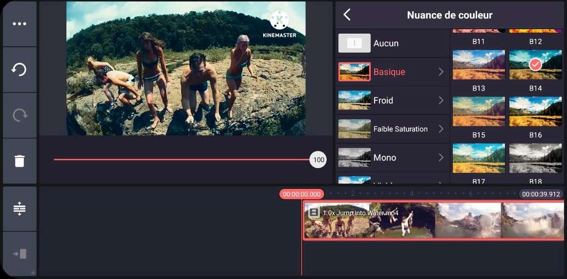 KineMaster filtres video