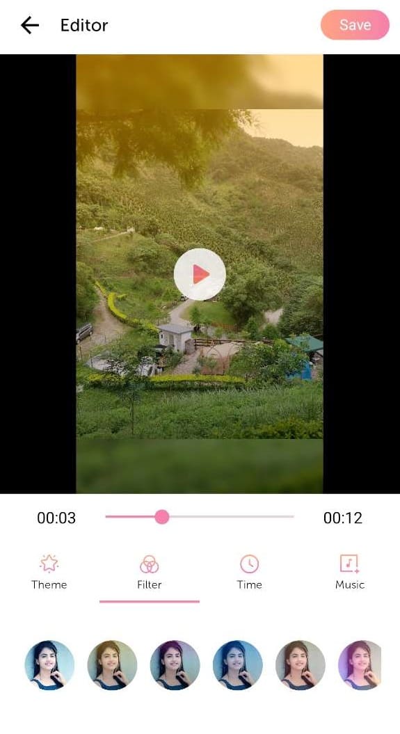 Viddy App filtres video