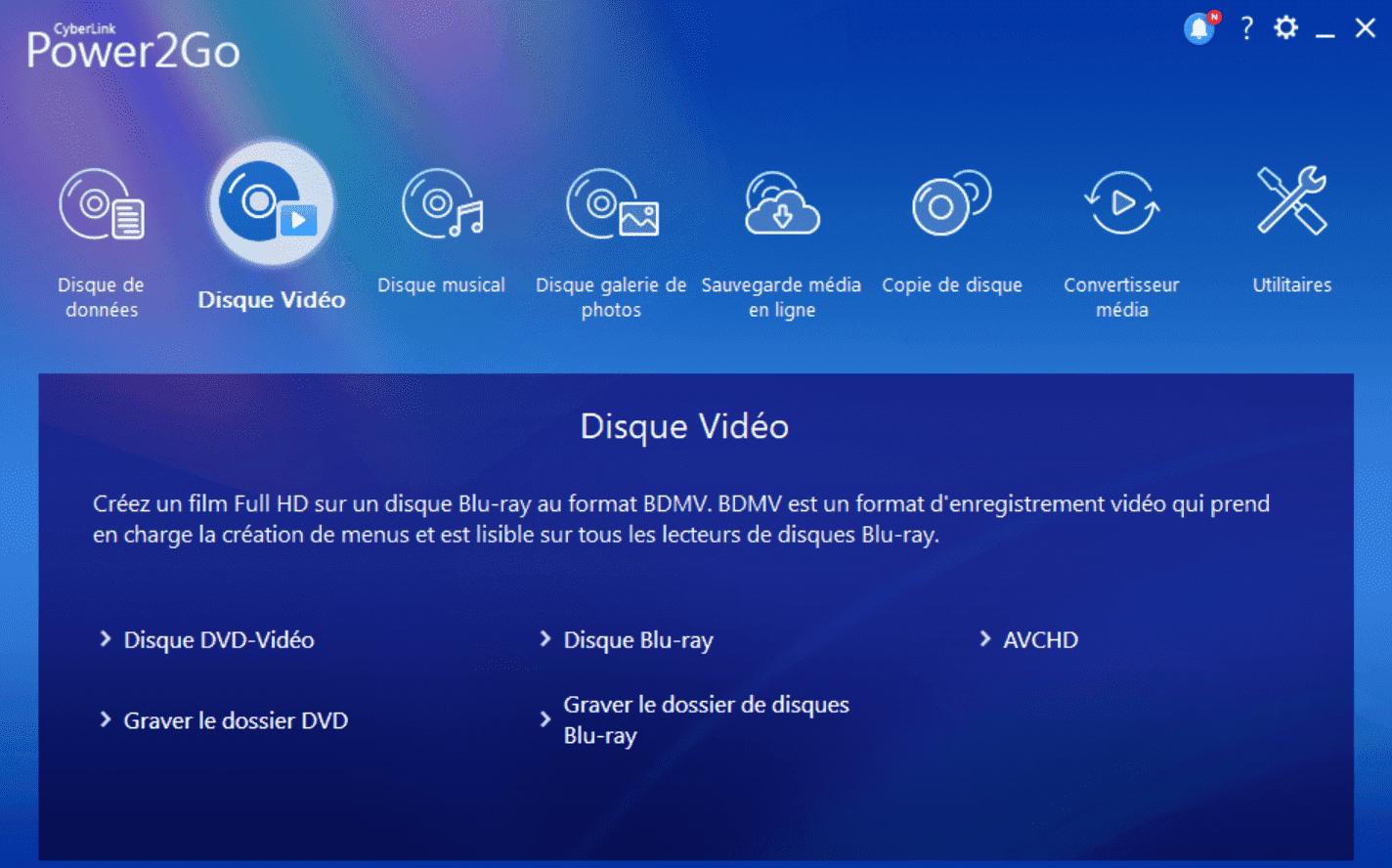 Power2Go 13 - Meilleur logiciel de gravure, sauvegarde et conversion de médias