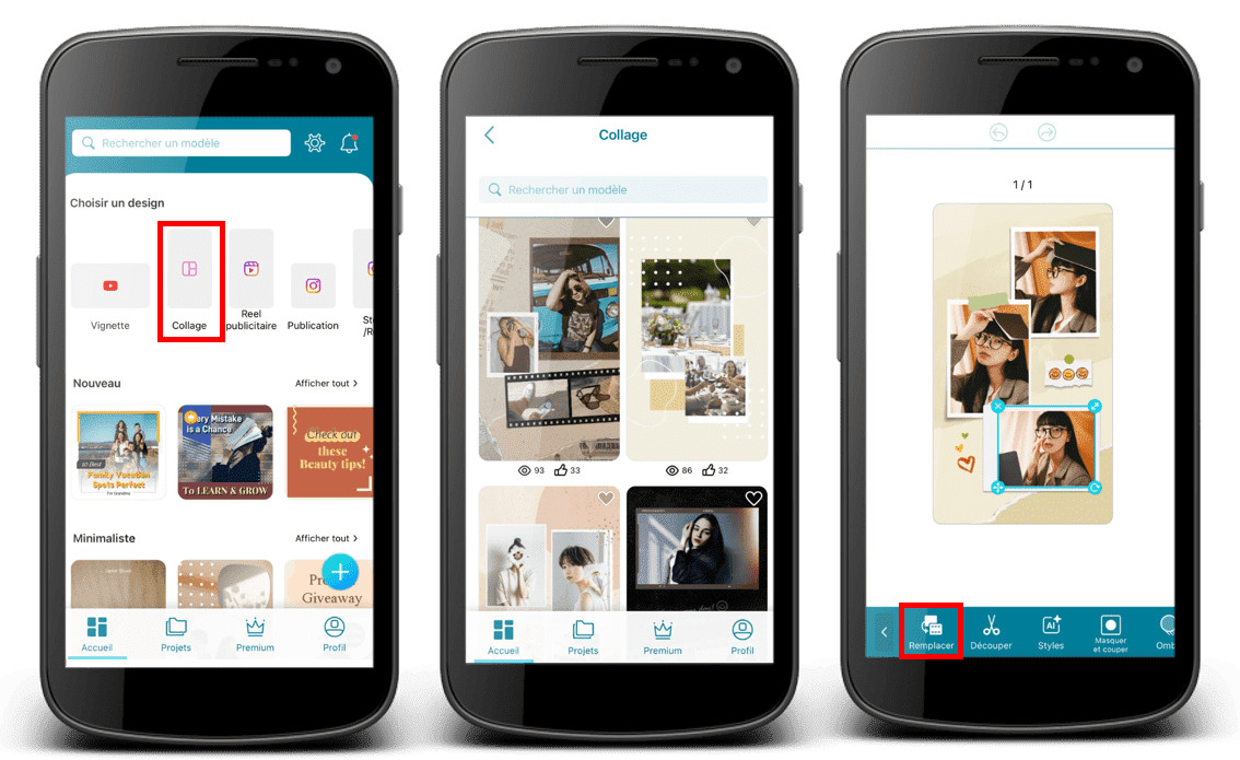 créer un collage pour Story Instagram avec modèles gratuits sur Promeo
