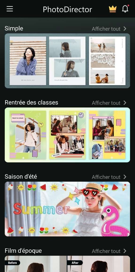 Etape 1 - Création d'un collage photo gratuitement sur mobile