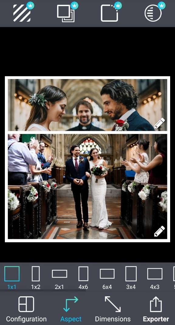 Pic Stitch Interface - Application collage photo