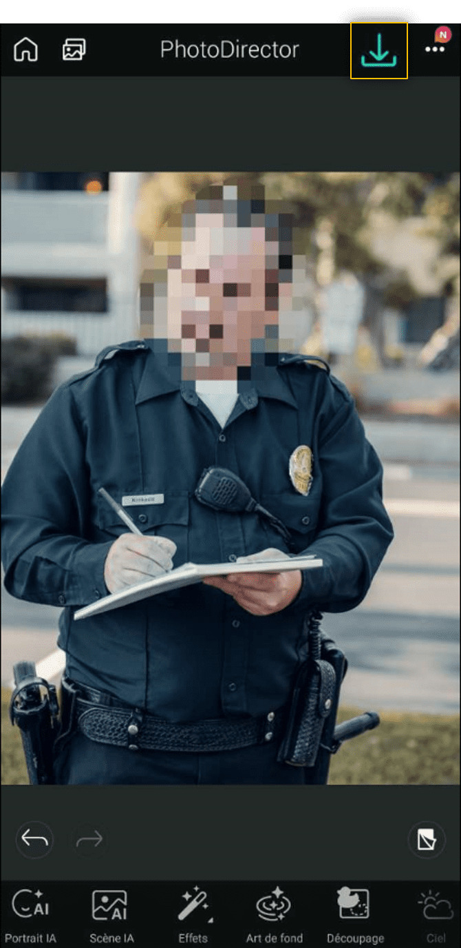 Flouter un visage sur mobile