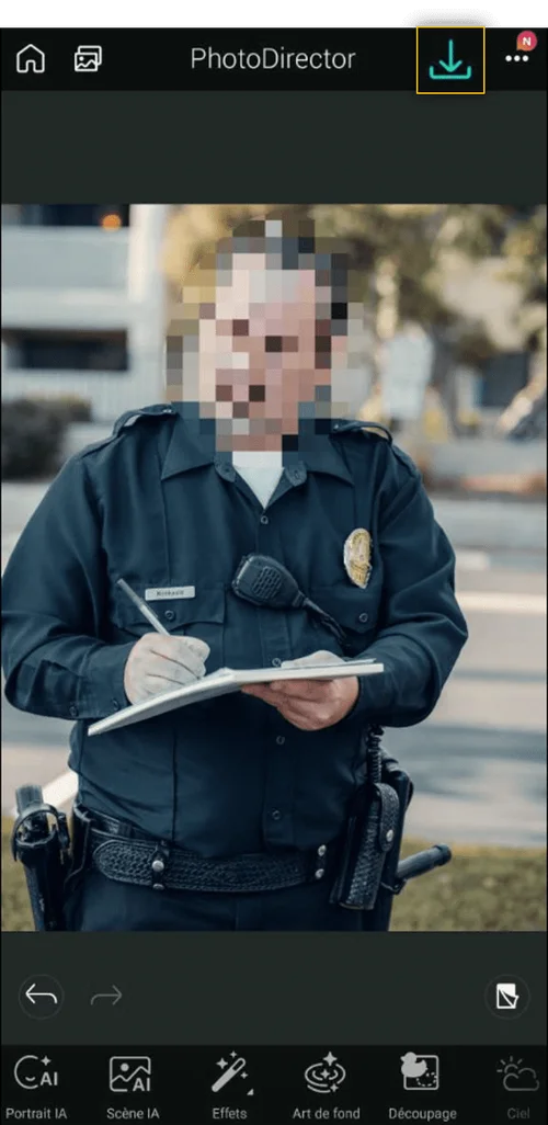 Flouter un visage sur mobile