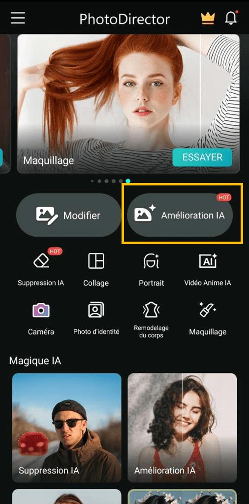 Déflouter une image sur mobile - Etape 1