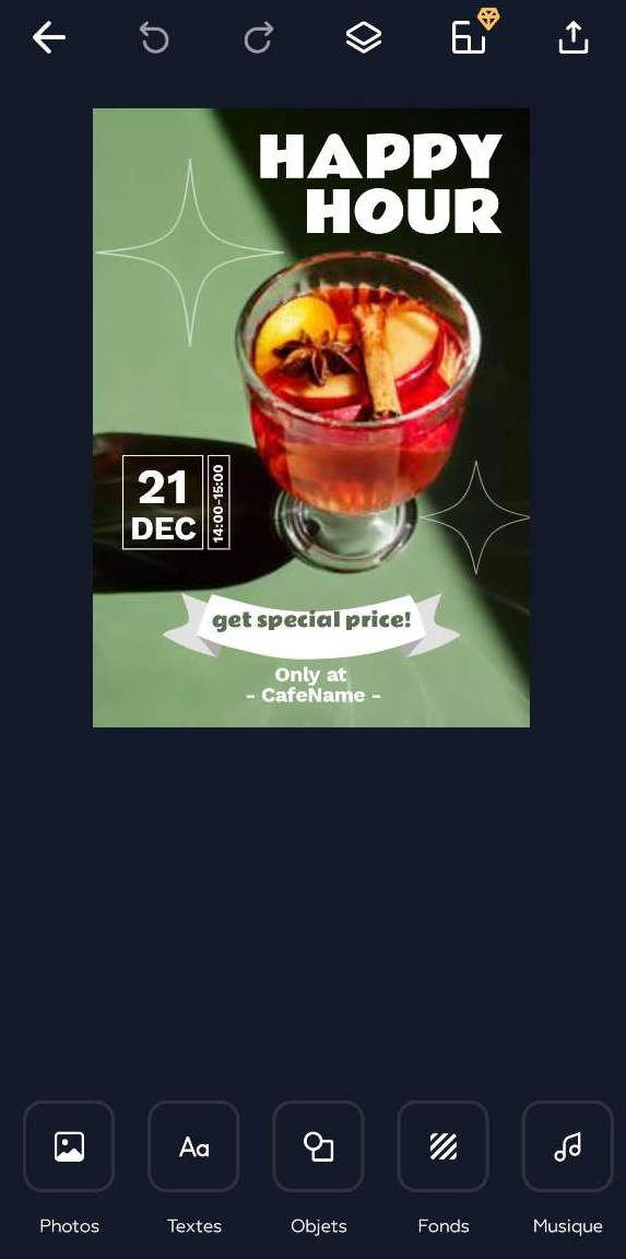 VistaCreate creation affiche publicitaire