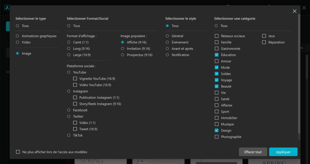 PowerDirector 365 Business creation affiche publicitaire