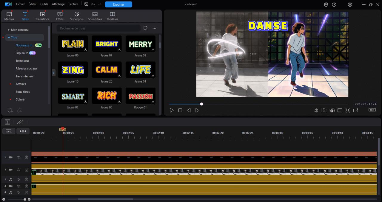 PowerDirector 365 Business creation affiche publicitaire