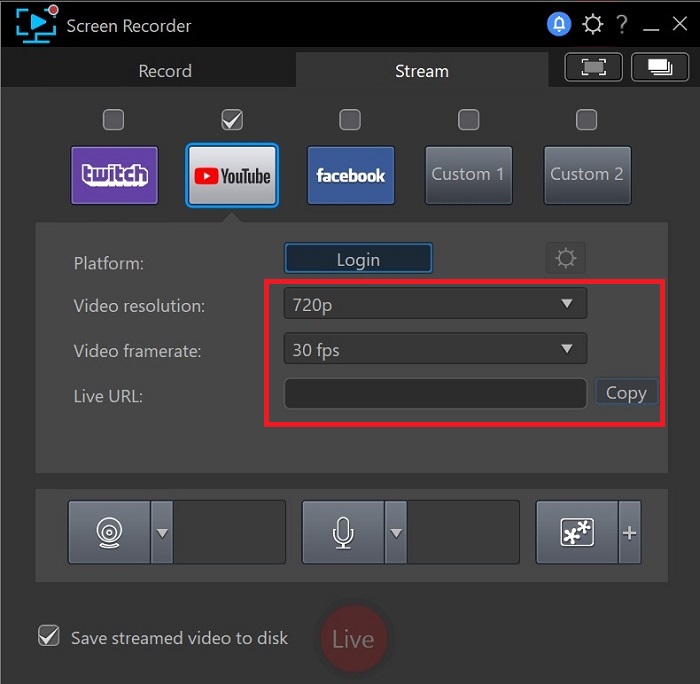 Screen Recorder - video resolution and frame rate
