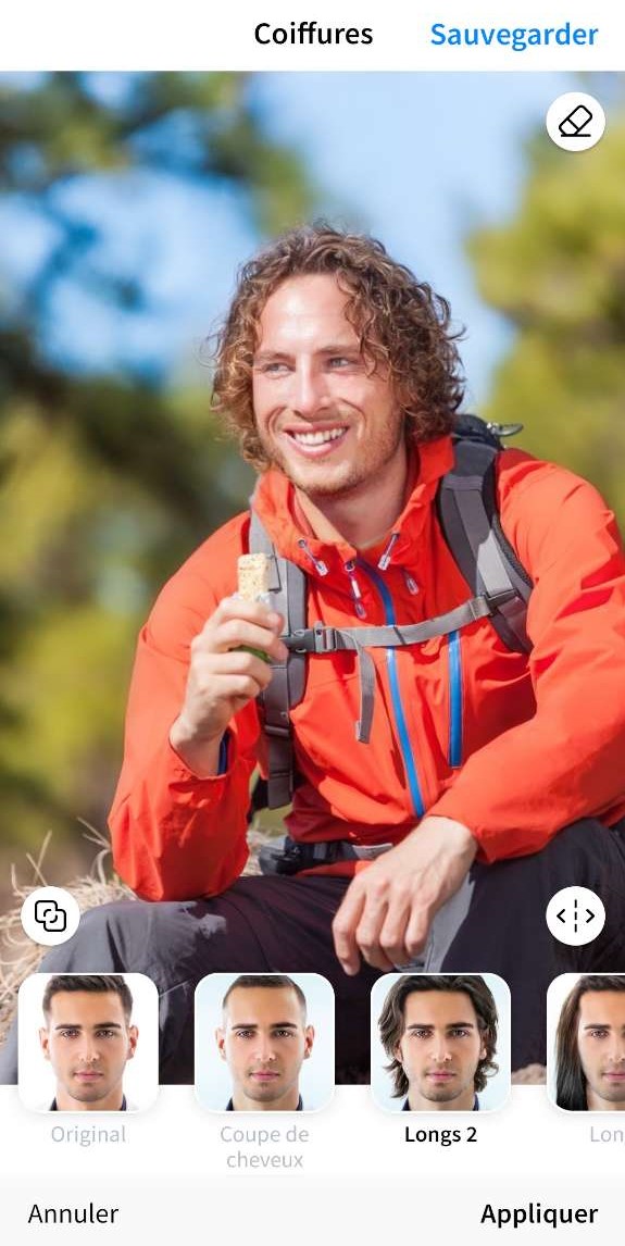 FaceApp Interface - Application filtre photo