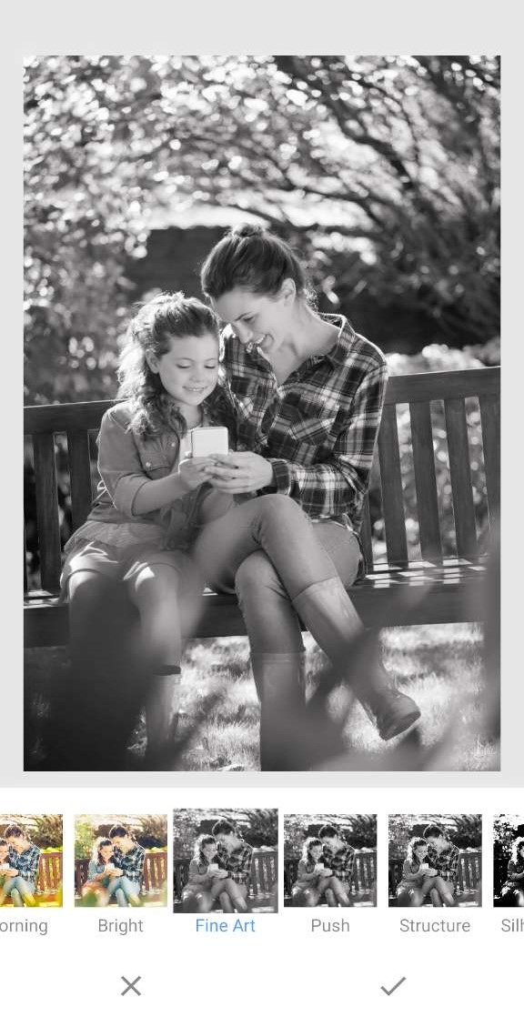 Snapseed Interface - Application filtre photo