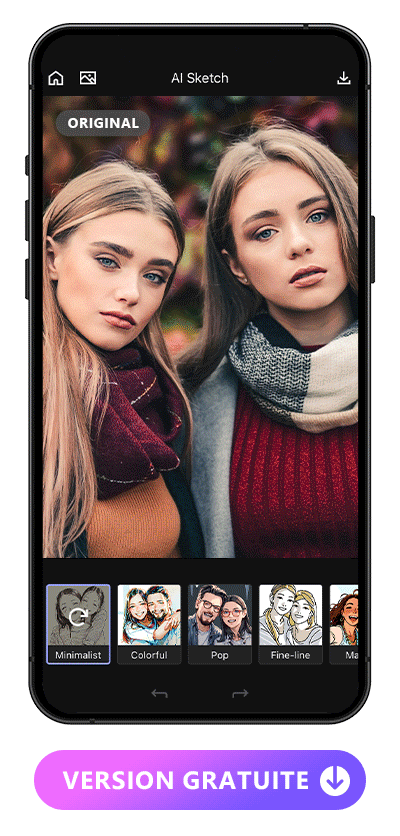 MyEdit App Interface - Application filtre photo