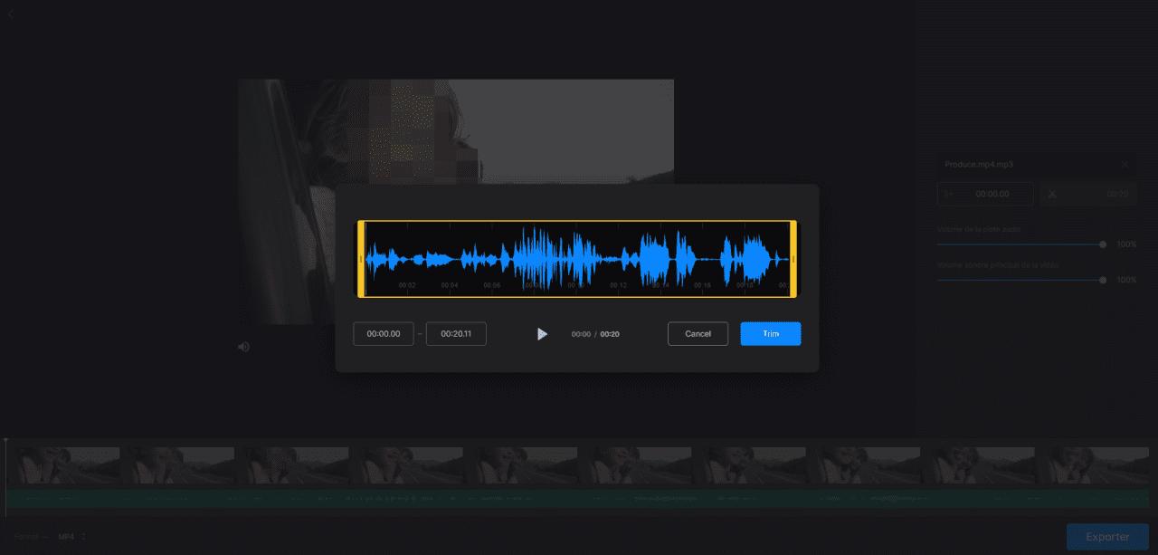 Clideo découper audio