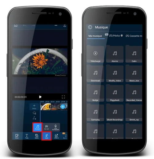 ajouter de la musique de fond sur powerdirector