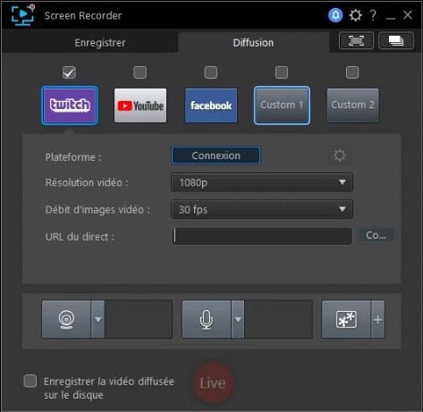 PowerDirector Screen Recorder Interface