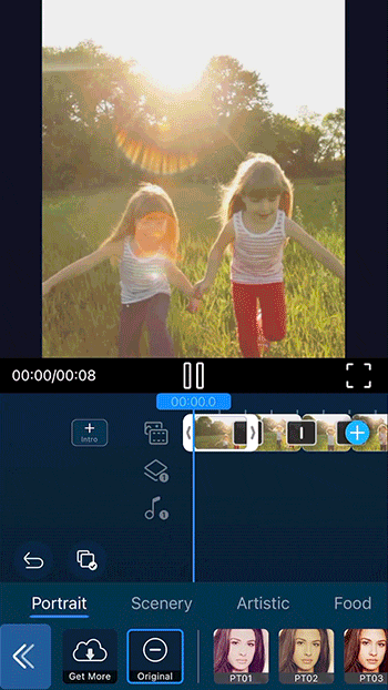 PowerDirector app - changer le style d'une vidéo avec les styles LUT