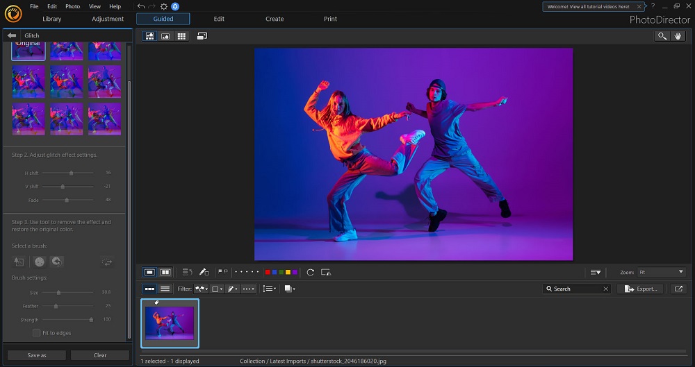 PhotoDirector - Before Glitch Effect