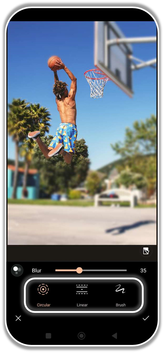 How to blur a photo on Mobile - Step 4