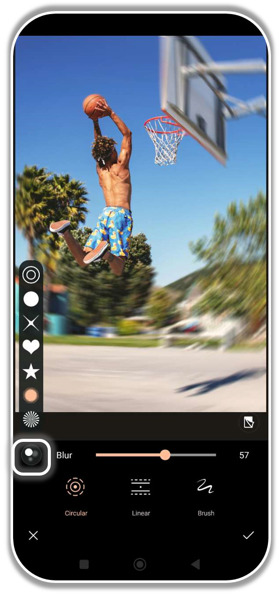 How to blur a photo on Mobile - Step 5