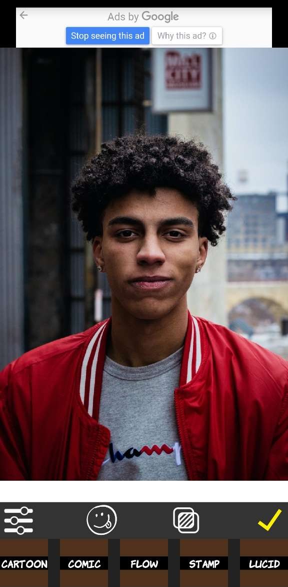 Avant Application de l'effet Cartoon avec Comica