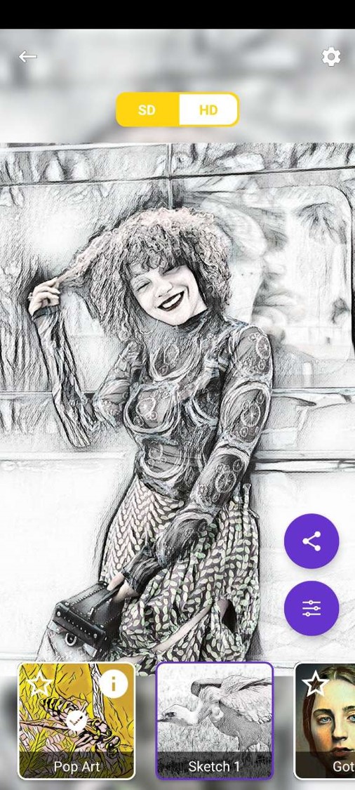 Après Application de l'effet Cartoon avec DeepArtEffects