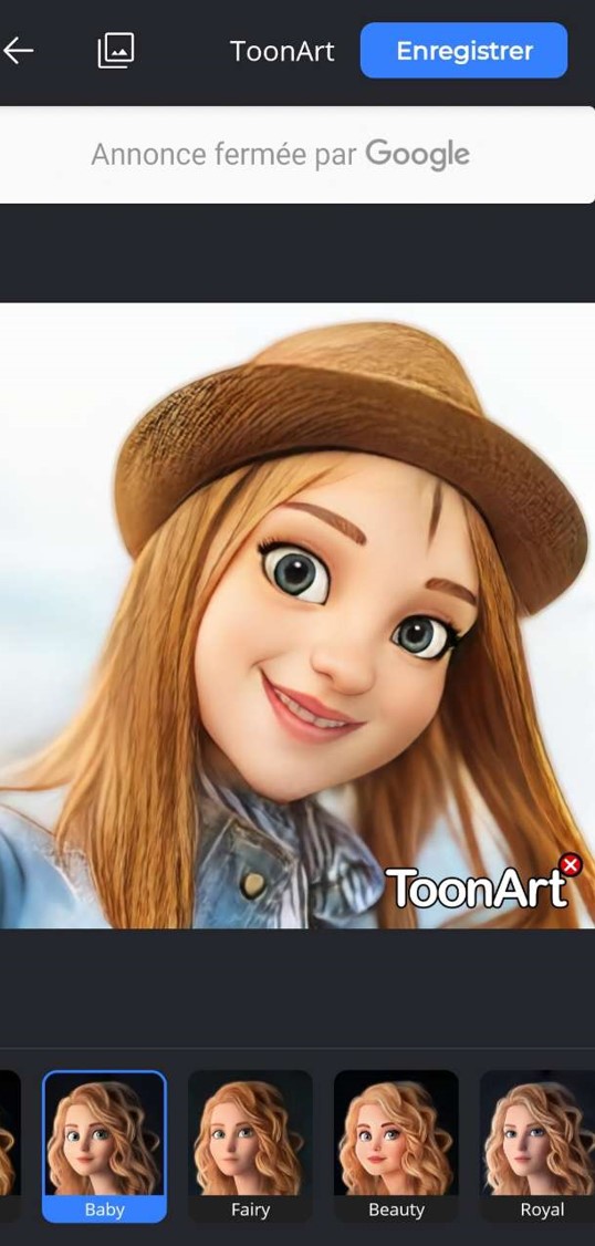 Après Application de l'effet Cartoon avec ToonArt