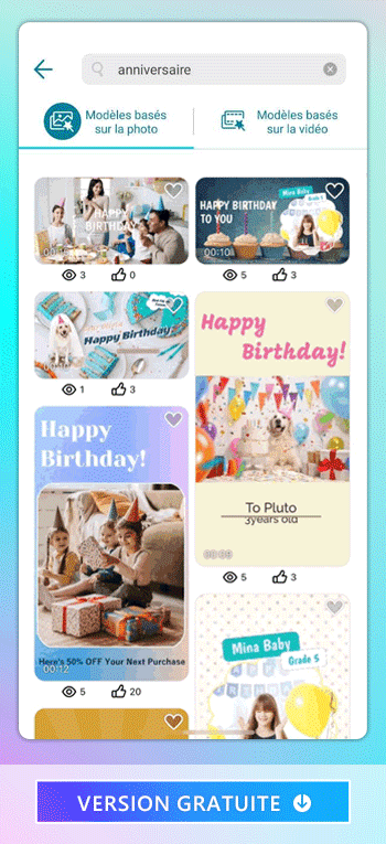 Promeo App - modeles Promeo anniversaire