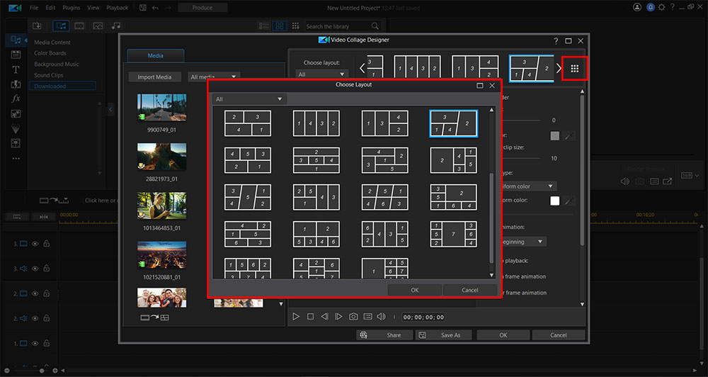 PowerDirector - Video Collage Designer