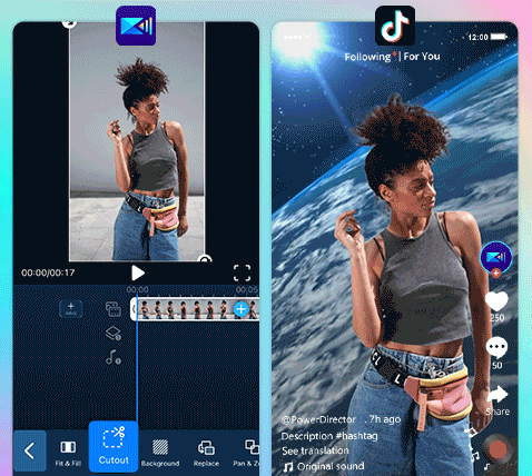 Truco para editar videos de TikTok - Cambiar el fondo